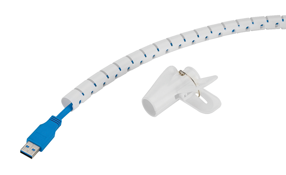 [ADS06-140WH] Neomounts Spiral Cable Wrap oe15 mm. multiple cables white