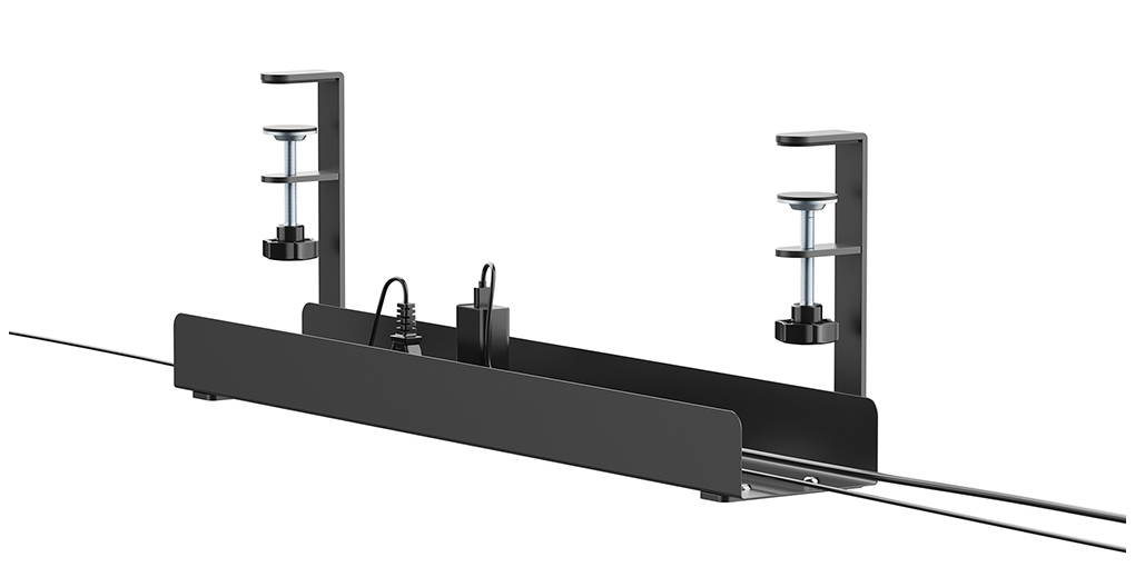 [ADS07-121BL] Neomounts Cable Management Tray max 5 kg. clamp-on design universalblack