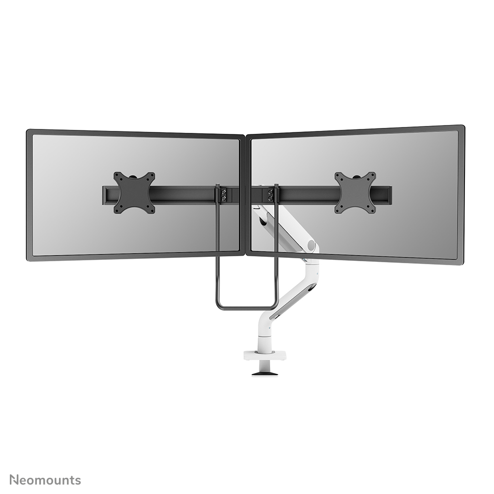 Neomounts NEXT One Desk Mount double display crossbar (Topfix clamp/grommet)