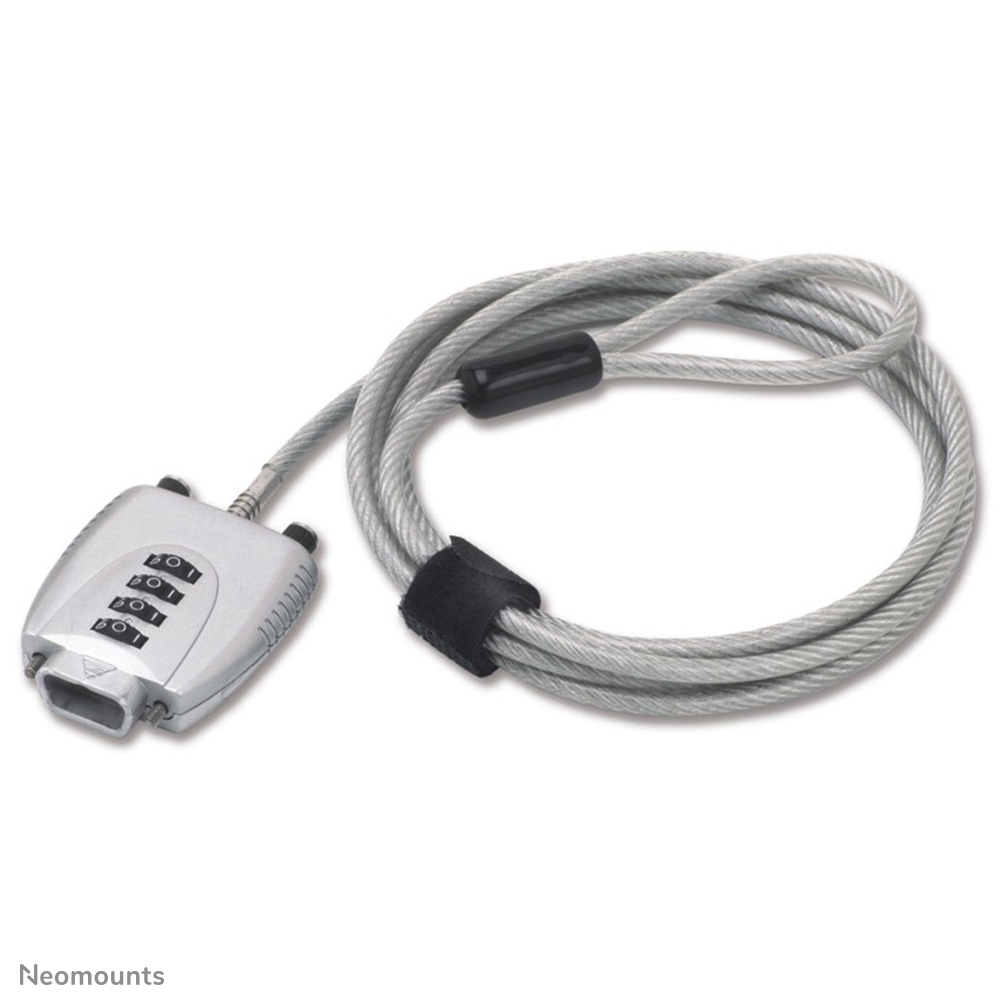 Neomounts 2 meter VGA security cable lock. All-in-one solution for use on the VGA-Port