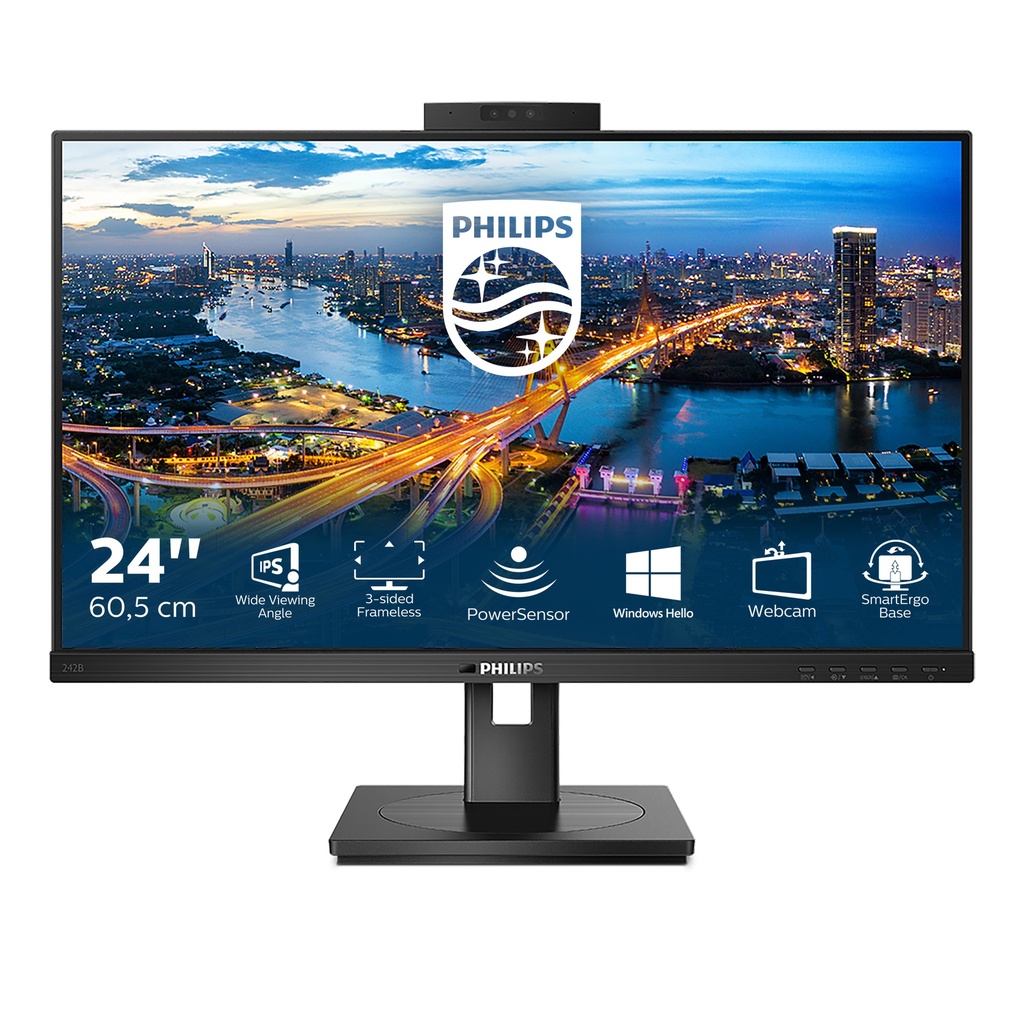 [242B1H/00] Philips Philips B Line 242B1H/00 computer monitor 60,5 cm (23.8") 1920 x 1080 Pixels Full HD LED Zwart