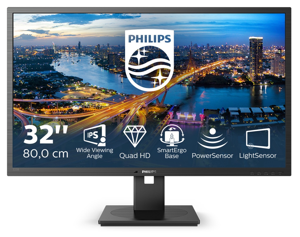 [325B1L/00] Philips Philips B Line 325B1L/00 computer monitor 80 cm (31.5") 2560 x 1440 Pixels 2K Ultra HD LCD Zwart