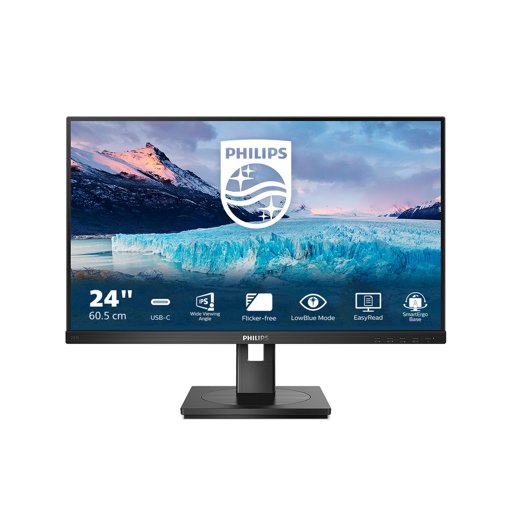 [243S1/00] Philips Philips S Line 243S1/00 computer monitor 60,5 cm (23.8") 1920 x 1080 Pixels Full HD LCD Zwart