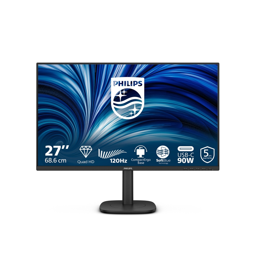 [27B2U3601/00] Philips Philips 3000 series 27B2U3601/00 computer monitor 68,6 cm (27") 2560 x 1440 Pixels Quad HD LCD Zwart