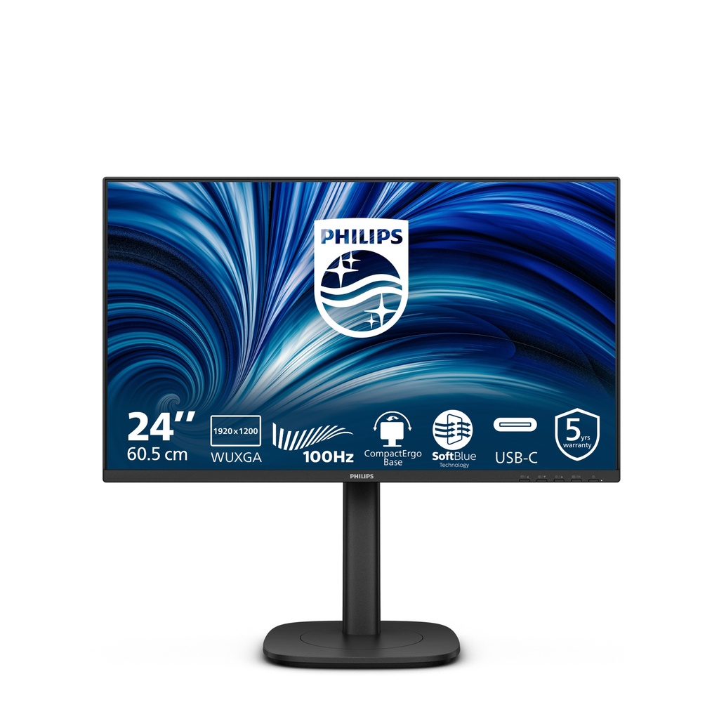 [24B2N3200D/00] Philips Philips 3000 series 24B2N3200D/00 computer monitor 61,2 cm (24.1") 1920 x 1200 Pixels WUXGA LCD Zwart