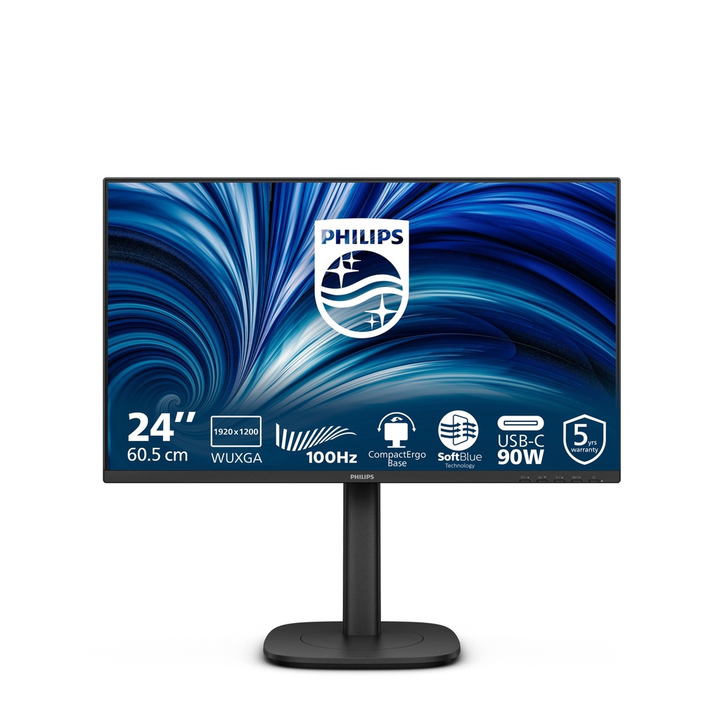 Philips Philips 3000 series 24B2U3301D/00 computer monitor 61,2 cm (24.1") 1920 x 1200 Pixels WUXGA LCD Zwart
