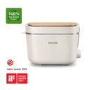 Toaster 2 slots Matt plastic white speckle biobased