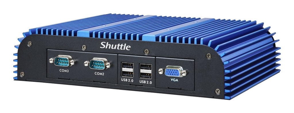 [BPCAL02-I3XA] Shuttle Shuttle BPCAL02-i3XA industrial Box-PC, Core i3-1215U , 8GB RAM, 128GB M.2 SSD, 2x LAN, 3x COM, 1xHDMI,1xVGA, 8x USB, DC input 9-36V, ventilatorloos , 24/7 permanent gebruik