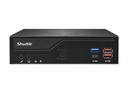 Shuttle Shuttle Slim PC DH770 , S1700, 2x HDMI, 2x DP , 2x 2.5G LAN, 2x COM, 8x USB, 1x 2.5", 2x M.2, 24/7 permanent gebruik, incl. VESA