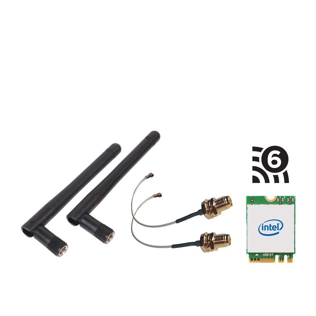 [WLN-M3] Shuttle Shuttle WLN-M3 - WLAN Kit voor Edge PC Series SPCEL, Intel WLAN M.2 card (ax)/Bluetooth, inklusief cables and external antennas